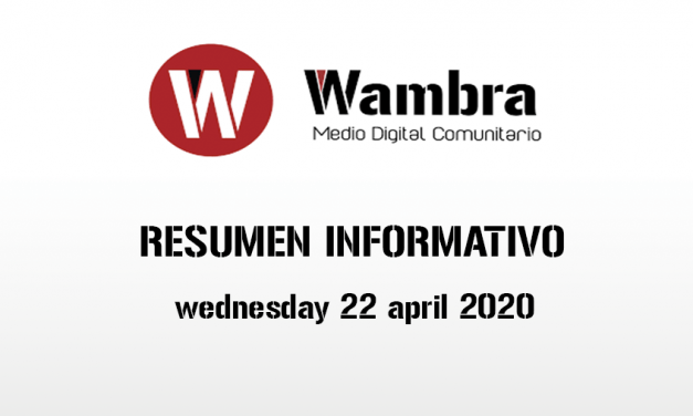 English Version – Corona Virus Ecuador – summery wednesday, 22 de april 2020
