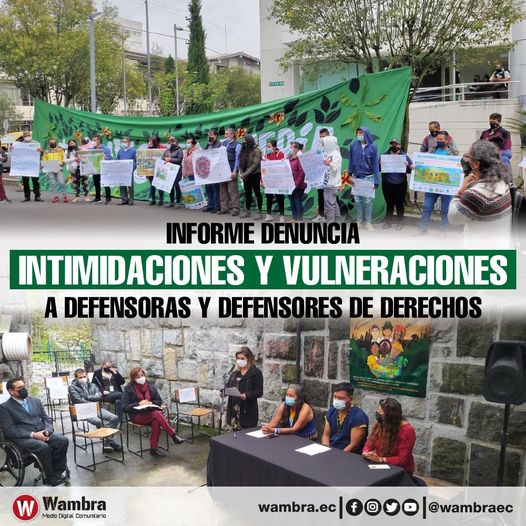 Informe denuncia intimidaciones y vulneraciones a defensoras y defensores de derechos en Ecuador