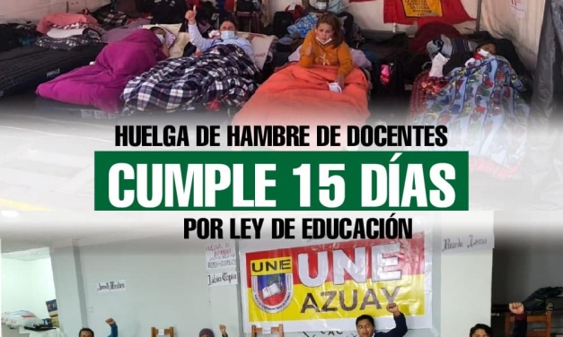 Huelga de hambre de docentes cumple 15 días por Ley de Educación