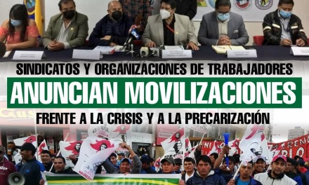 Organizaciones de trabajadores anuncian movilizaciones