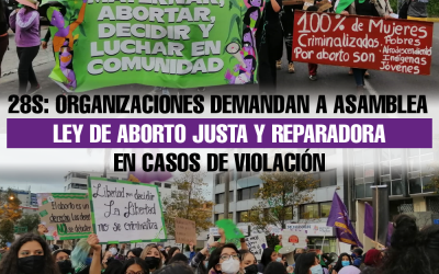 28S: Organizaciones demandan a Asamblea aprobación de ley de aborto justa y reparadora en casos de violación