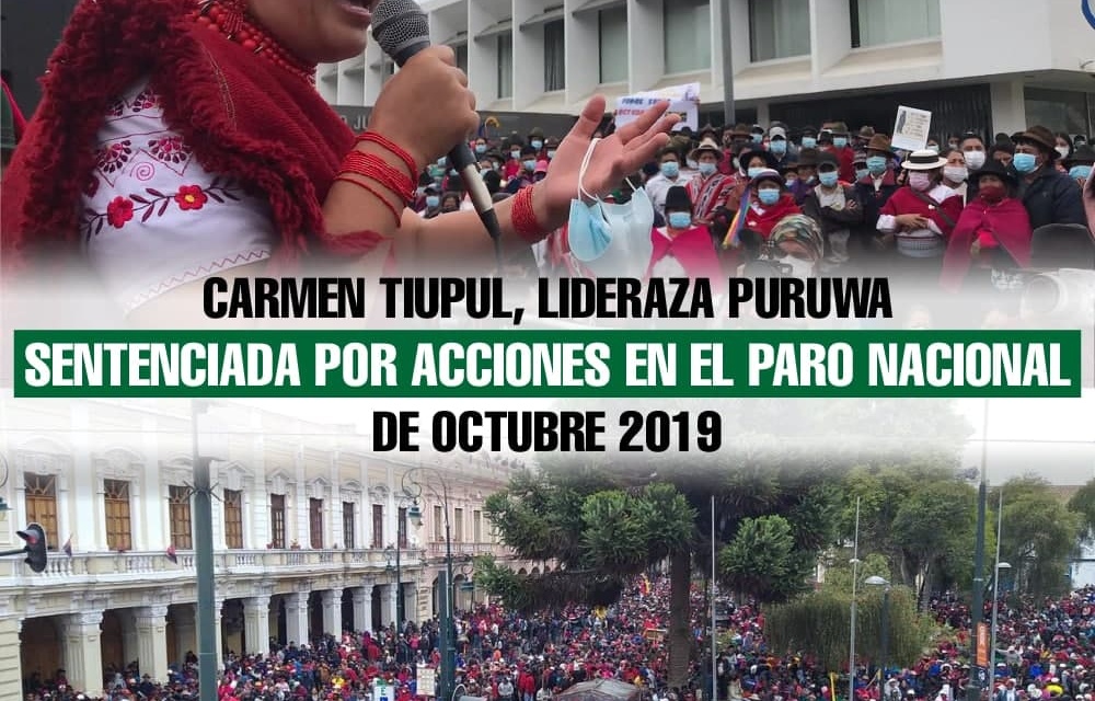 Carmen Tiupul, lideraza puruwá, sentenciada por acciones en el Levantamiento de Octubre 2019