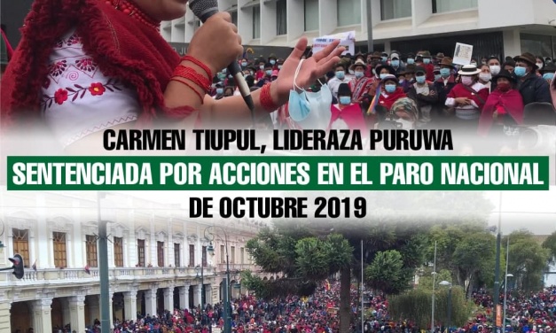 Carmen Tiupul, lideraza puruwá, sentenciada por acciones en el Levantamiento de Octubre 2019