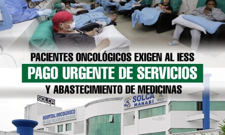 Pacientes oncológicos exigen al IESS el pago urgente de servicios y abastecimiento de medicinas