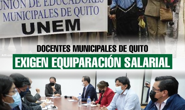 Docentes municipales de Quito exigen equiparación salarial