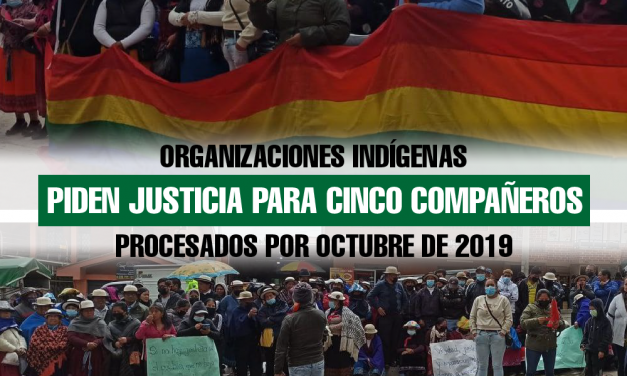 Organizaciones indígenas piden justicia para cinco compañeros  procesados por octubre de 2019
